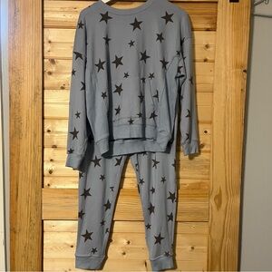 Cuddl Duds Starry Gray Pajama Set